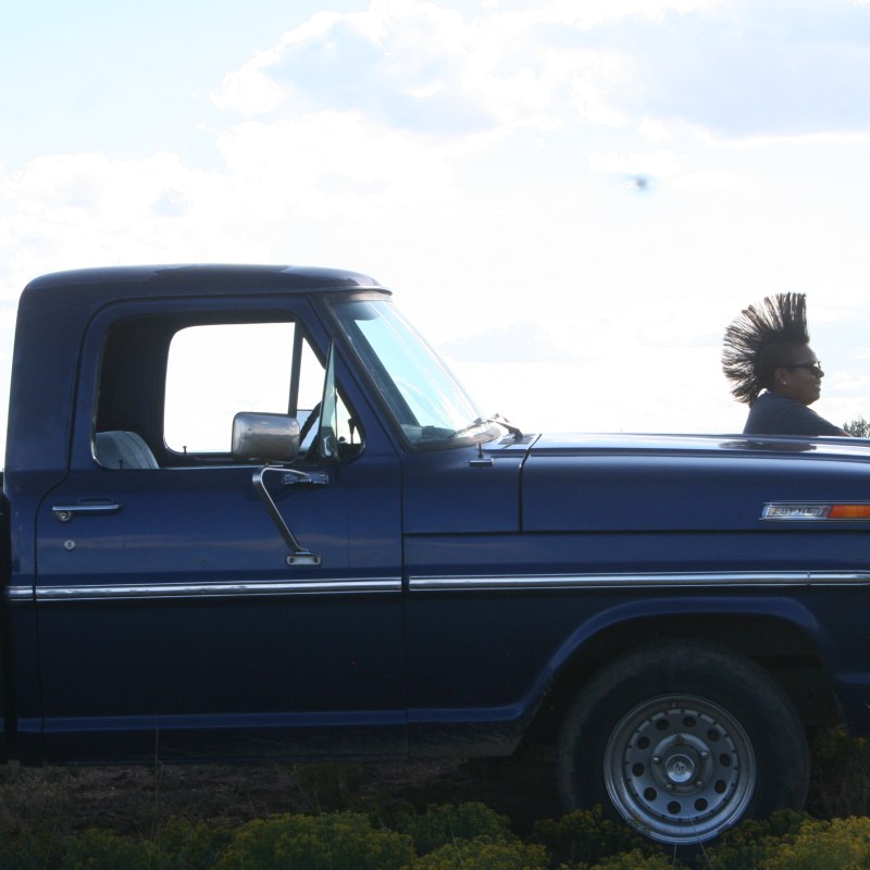 a car parked in a field