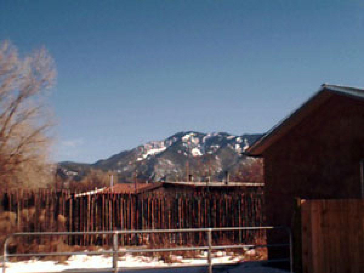 a house covered in snow